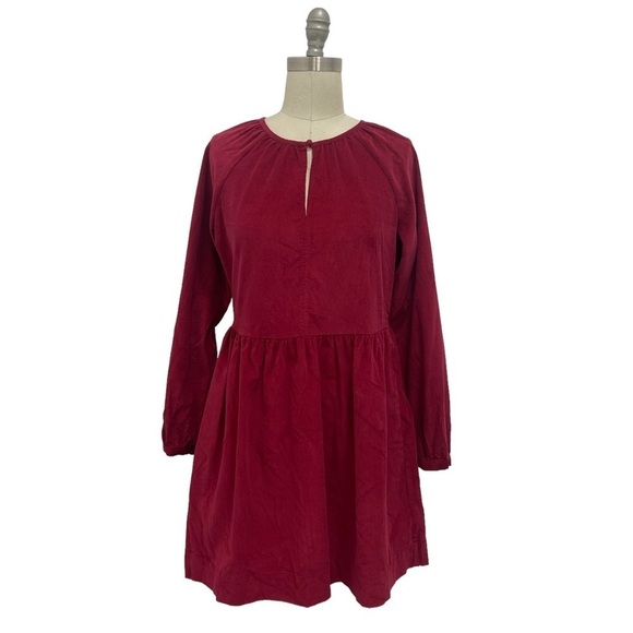 Universal Thread Dresses & Skirts - Women’s Ballon Sleeve Corduroy Velvet Midi Dress Universal Thread Red Size XS